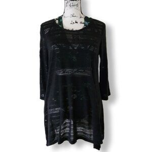 Noelle Black Swimsuit Sheer Cover Up